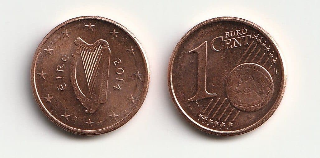 1,000 Ireland KM32(U) 1 Irel. Cent Bulk World Coins representative product image