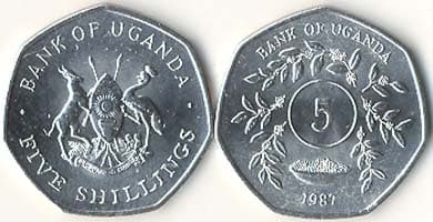 Uganda KM29(U) 5 Shillings β Lot of 100 representative product image