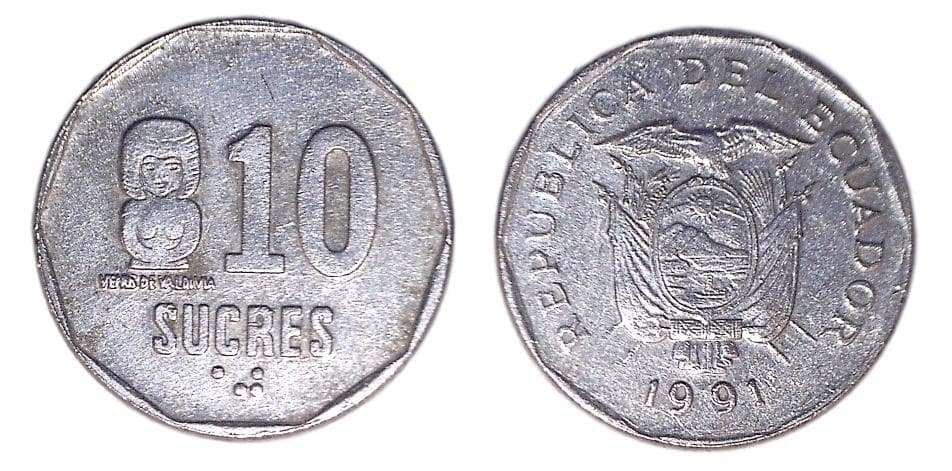 Ecuador KM92.2(CL) 10 Sucres β Lot of 100 representative product image