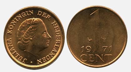 Netherlands KM180(U) 1 Cent β Lot of 80 representative product image