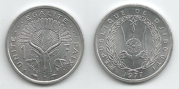 Djibouti KM20(U) 1 Franc β Lot of 12 representative product image