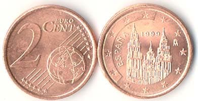 Spain KM1041(U) 2 Spai. Cents β Lot of 80 representative product image