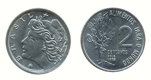 Brazil KM576.2-586(XF-AU) 2 Centavos β Lot of 80 representative product image