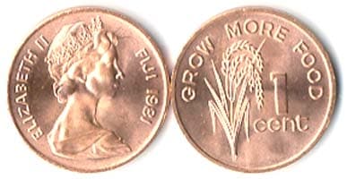 Fiji KM39(U) 1 Cent β Lot of 65 representative product image