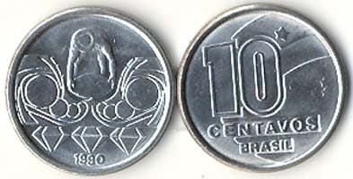 Brazil KM613(U) 10 Centavos β Lot of 100 representative product image