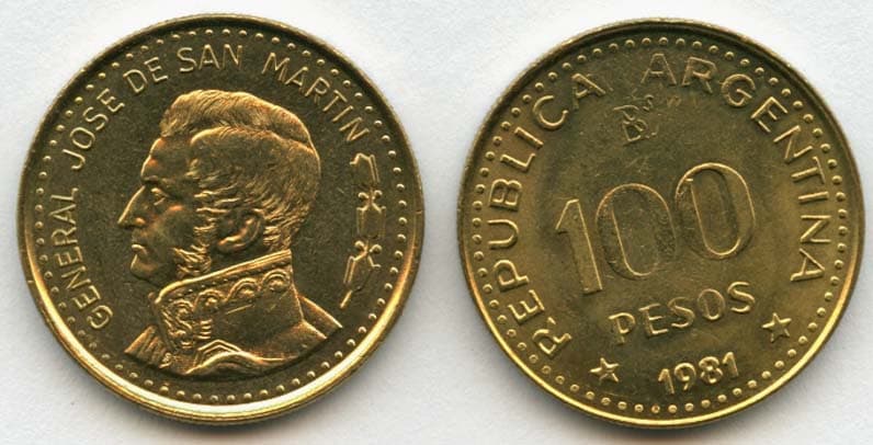 Argentina KM85(U) 100 Pesos – Lot of 25 representative product image