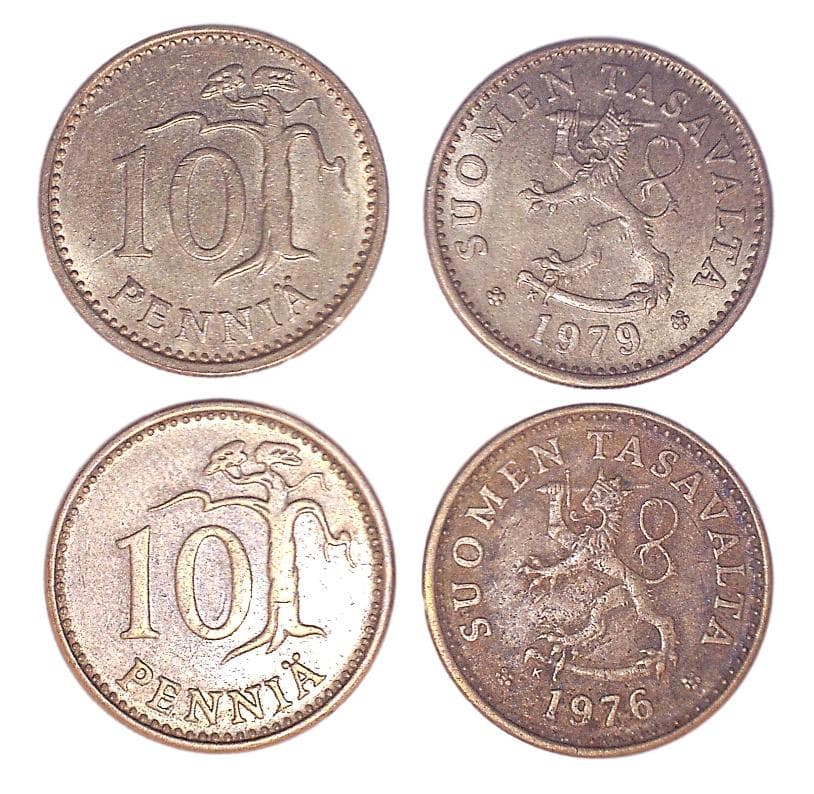 Finland KM46(XF-AU) 10 Pennia – Lot of 65 representative product image