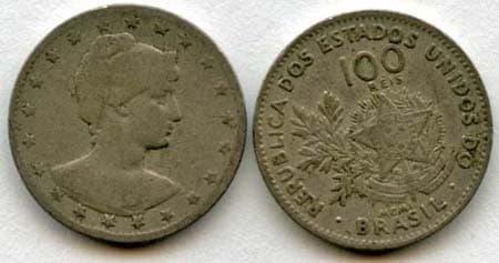 Brazil KM503(VG-F) 100 Reis β Lot of 40 representative product image