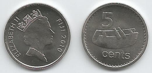 1,000 Fiji KM119(U) 5 Cents Bulk World Coins representative product image