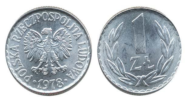 Poland KM49.1(U) 1 Zloty β Lot of 80 representative product image