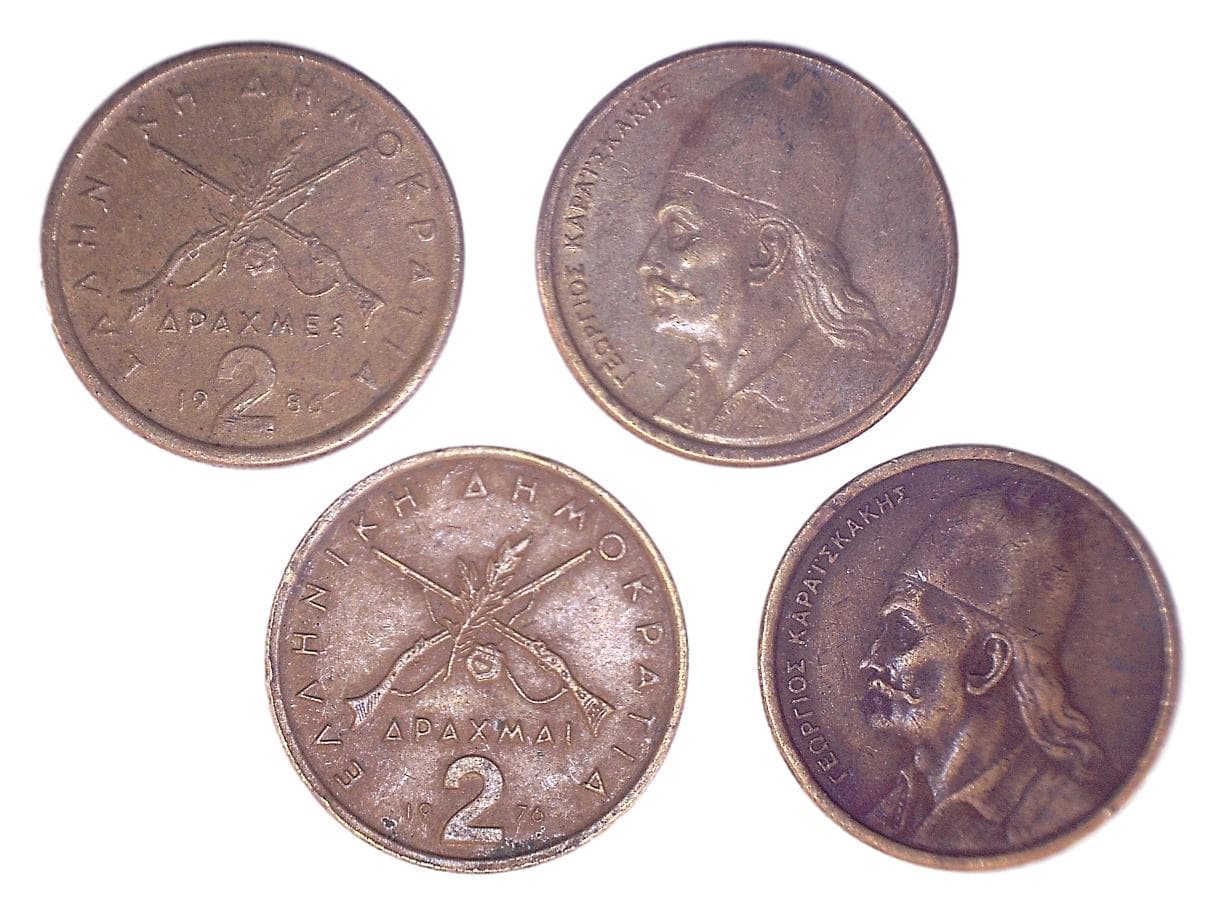 Greece KM117-130(F-VF) 2 Drachmai β Lot of 78 representative product image