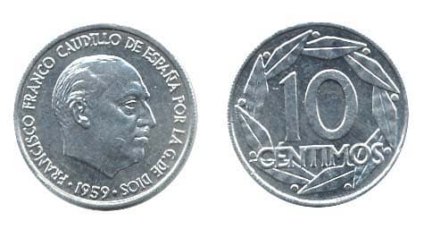 Spain KM790(U) 10 Centimos β Lot of 55 representative product image