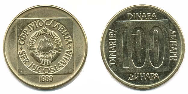 Yugoslavia KM134(U) 100 Dinara β Lot of 50 representative product image