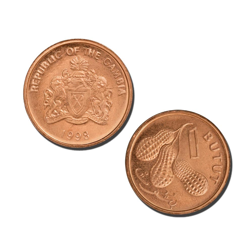 1,000 Gambia KM54(U) 1 Butut Bulk World Coins representative product image
