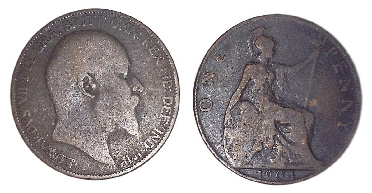 Great Britain KM794(F) Edward VII: Penny β Lot of 19 representative product image