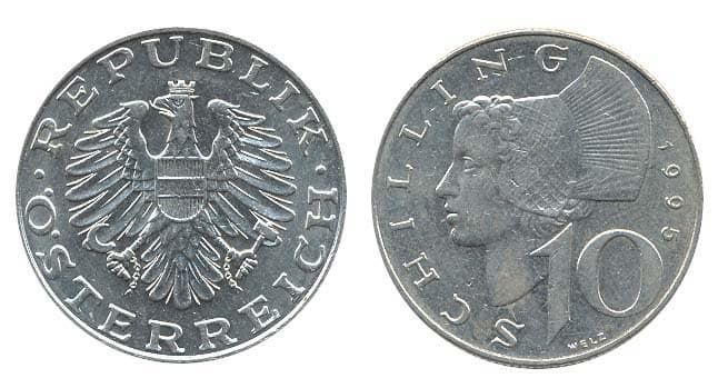 Austria KM2918(XF-AU) 10 Shillings β Lot of 20 representative product image