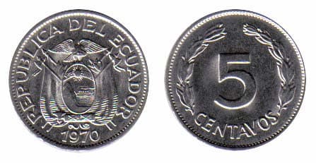 Ecuador KM75c(U) 5 Centavos β Lot of 65 representative product image