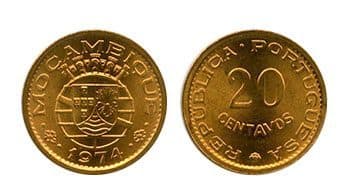 1,000 Mozambique KM88(U) 20 Centavos Bulk World Coins representative product image