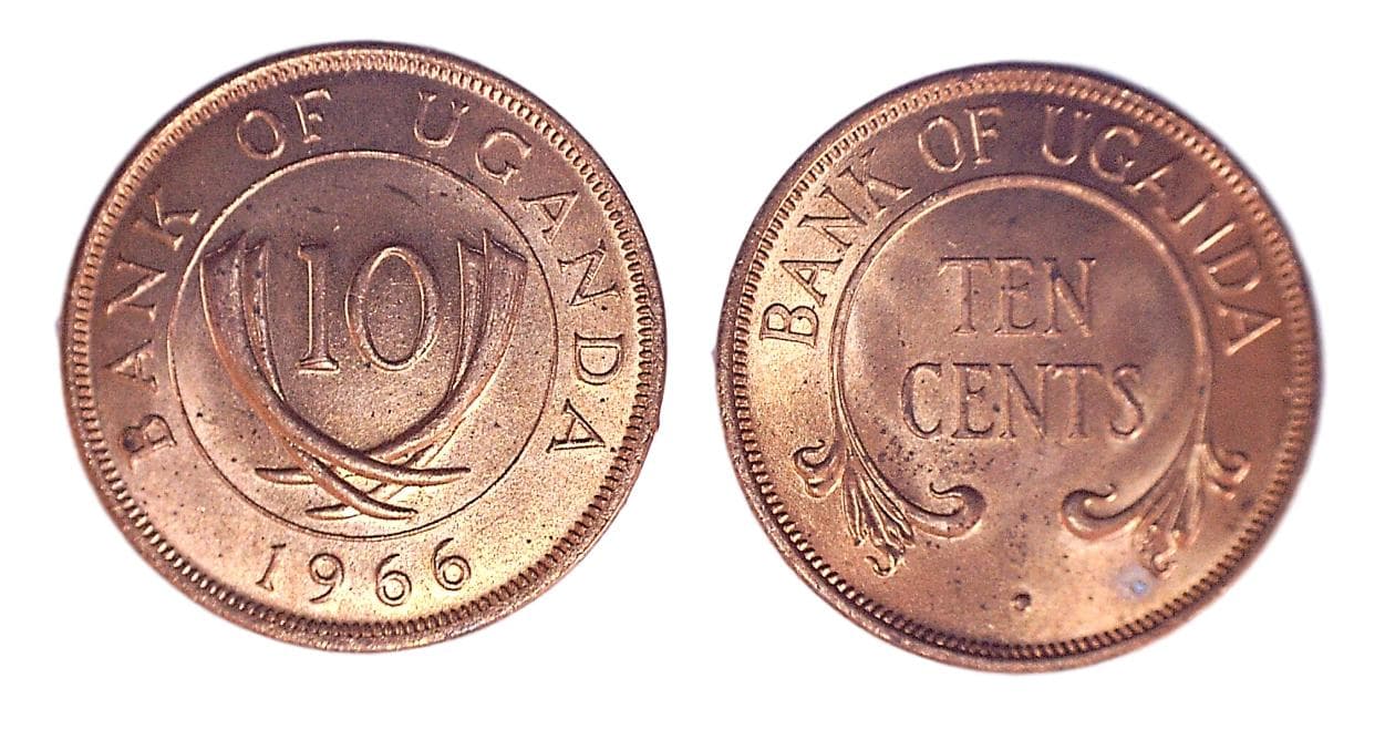 Uganda KM2(U) 10 Cents β Lot of 15 representative product image