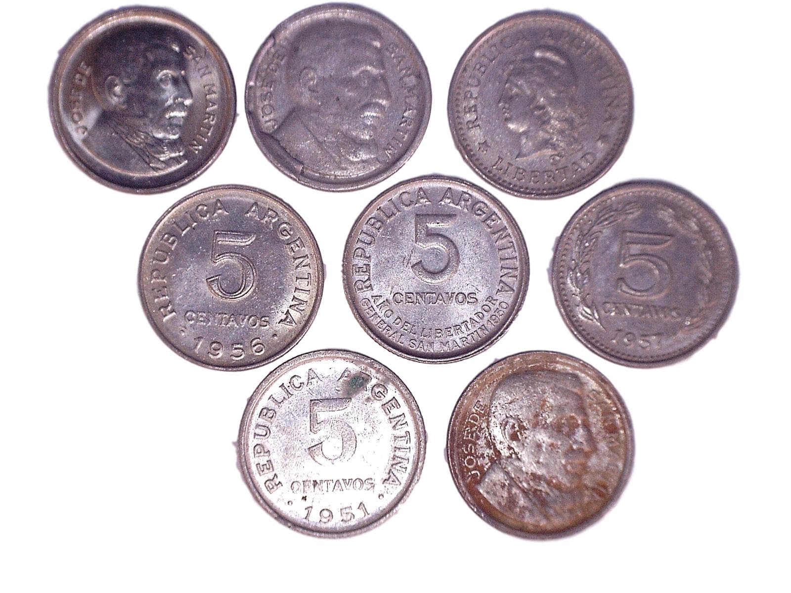 Argentina KM50-43-46-53(VF) 5 Centavos β Lot of 39 representative product image