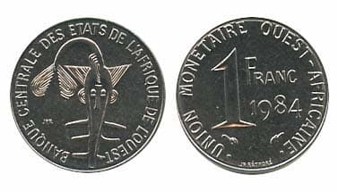 West African St. KM8(U) 1 Franc - Burkina Faso β Lot of 13 representative product image