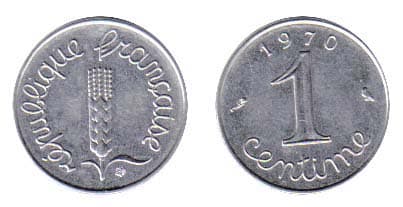 France KM928(U) 1 Centime β Lot of 24 representative product image