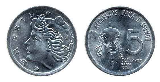 Brazil KM587.1(U) 5 Centavos β Lot of 100 representative product image