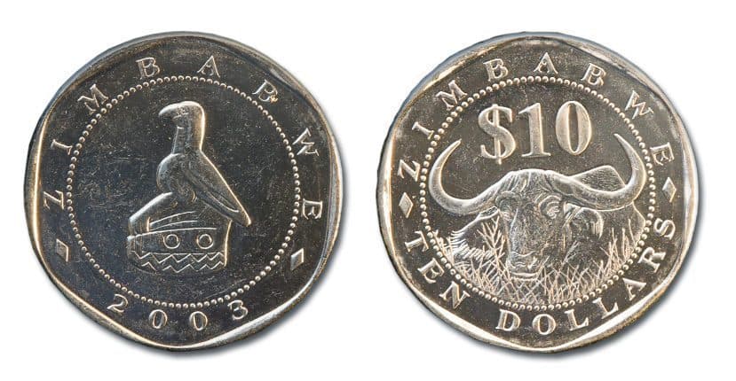 Zimbabwe KM14(U) 10 Dollars β Lot of 13 representative product image