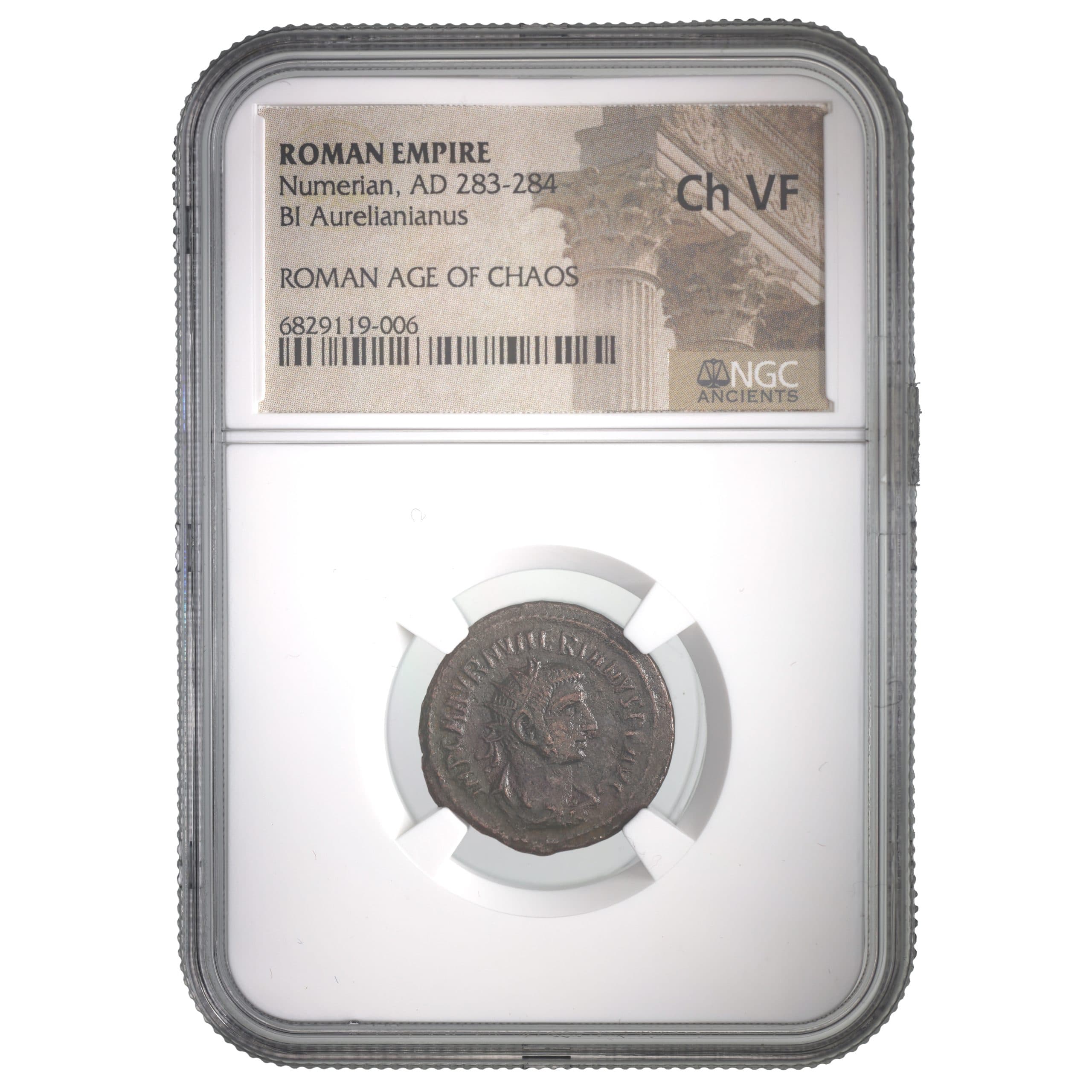 NGC-Certified Roman Coin: Numerian, ANT, Grade CH-VF — representative ECC supplier stock image; exact coin and slab vary