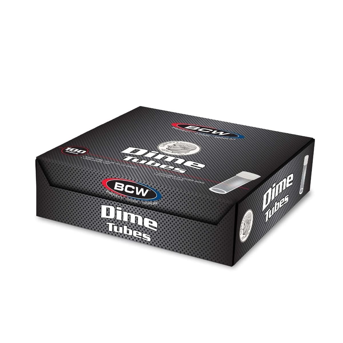 Closed box of BCW Coin Tubes - Dime