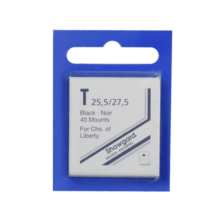25x27mm Showgard Mounts - Pre-cut Singles (Black)
