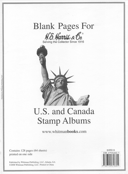 Harris Blank Pages For Supplements (US and Canada Stamp Albums)