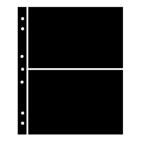 Hagner Stock Sheets 2 Row Black One Sided