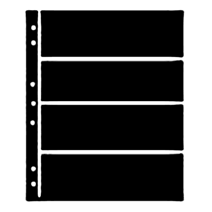 Hagner Stock Sheets 4 Row Black One Sided