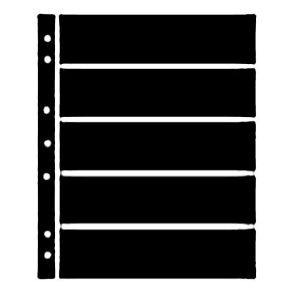 Hagner Stock Sheets 5 Row Black One Sided