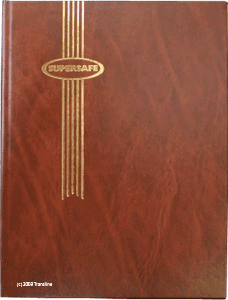 Supersafe Stockbook - 32 Black Pages (Brown)