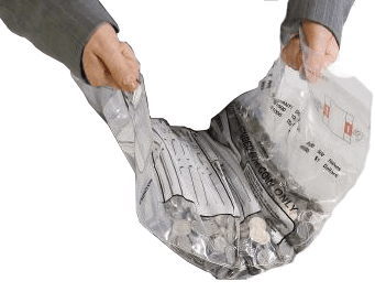 Double Handle Tamper Evident Money Bag - 50/Pack