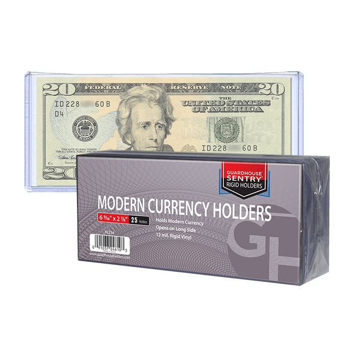 Modern Currency Sentry Holders - 6 9/16x2 7/8