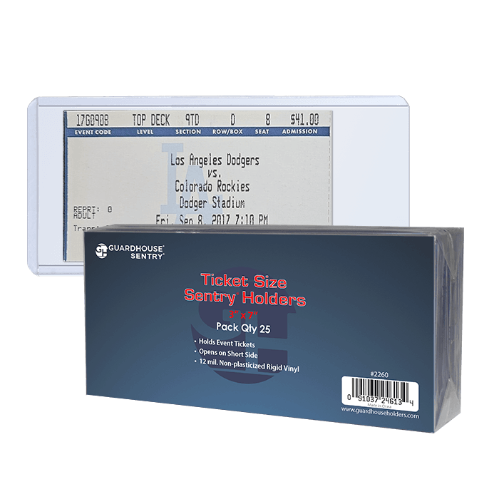 Ticket Size Sentry Holders - 3x7