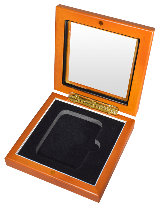 Wood Glass-Top Display Slab Box - 1 Slab Universal
