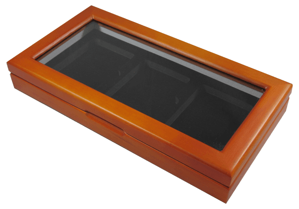 Wood Glass-Top Display Slab Box - 3 Slab Universal