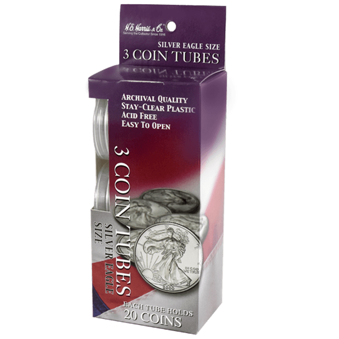 3 Round Coin Tube - American Silver Eagle