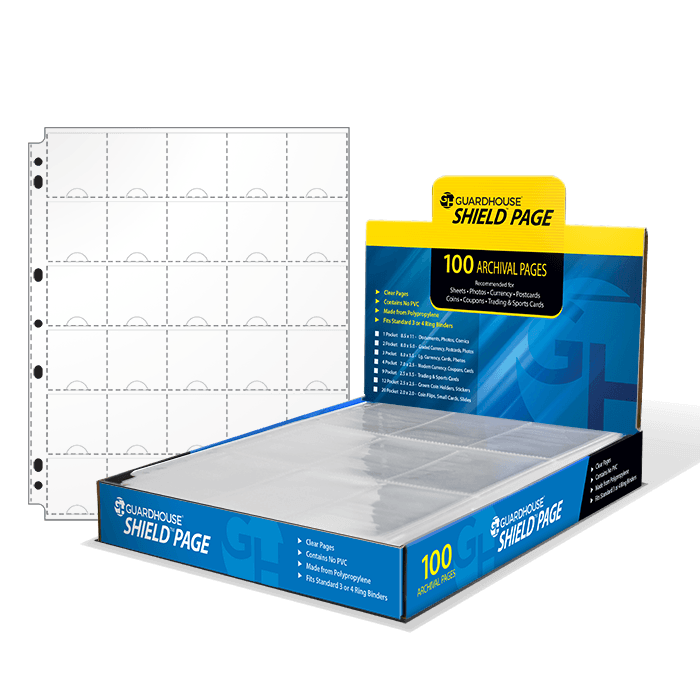 Guardhouse Shield Thumb Cut 30 Pocket (100 pack) Polypropylene Pages