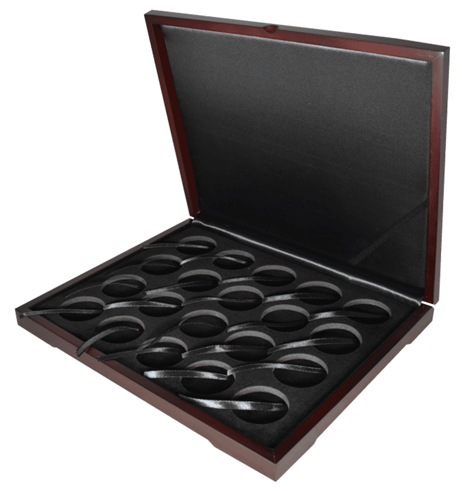 Wood Style Coin Box for 20 L sized Round Coin Holders