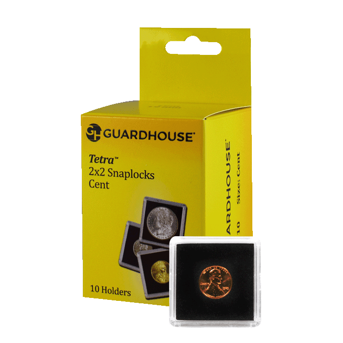Cent 2x2 Tetra Snaplock Coin Holder - 10 per pack