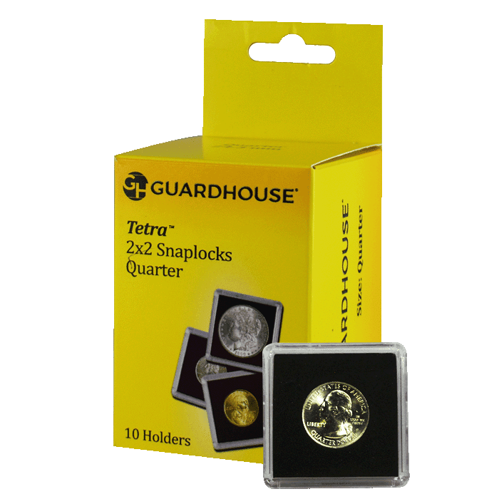 Quarter 2x2 Tetra Snaplock Coin Holder - 10 per pack