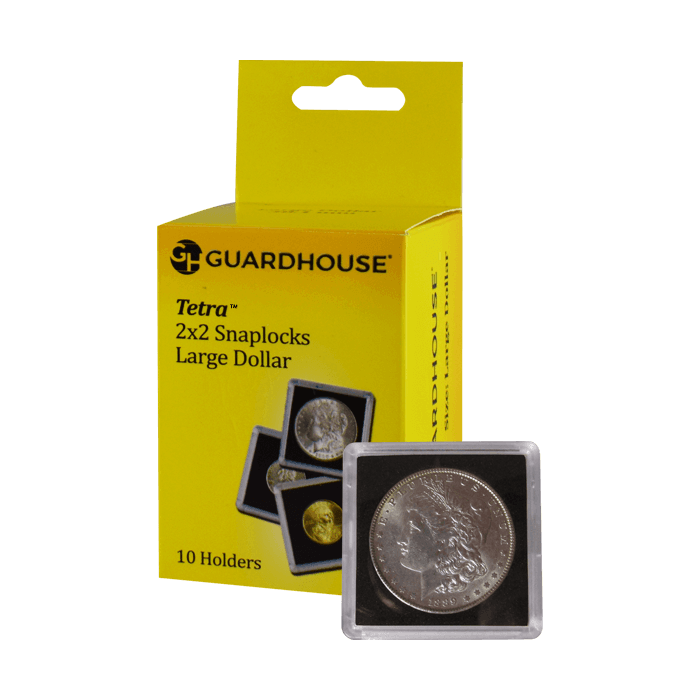 Large Dollar 2x2 Tetra Snaplock Coin Holder - 10 per pack