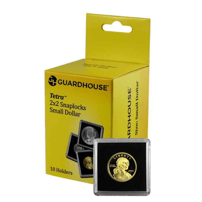 Small Dollar 2x2 Tetra Snaplock Coin Holder - 10 per pack