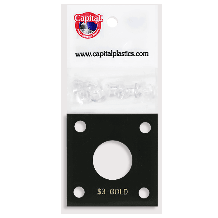 Capital Plastics 144 Coin Holder - $3 Gold
