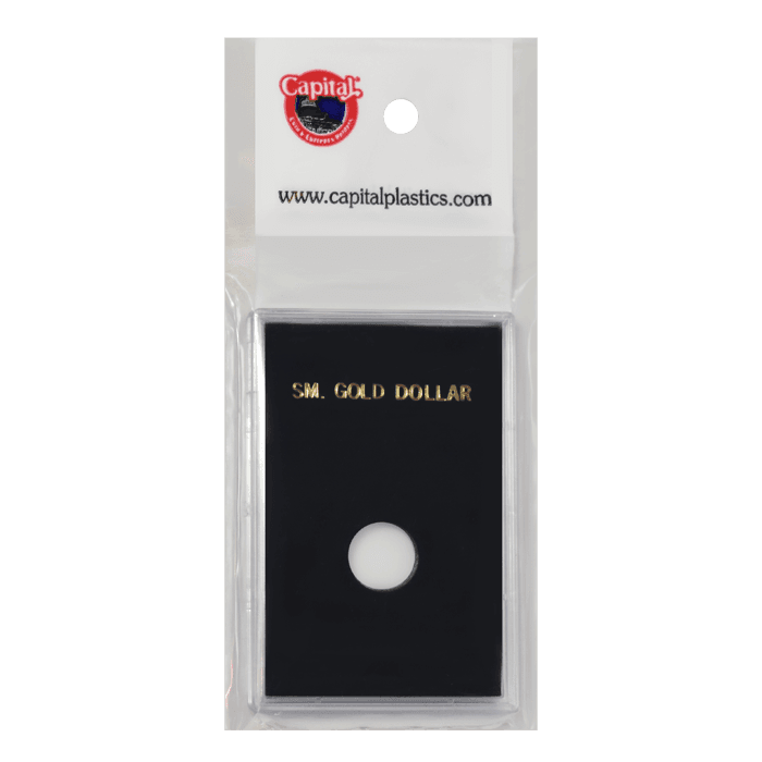 Capital Plastics Caps Coin Holder - Small Gold $ (type 1)
